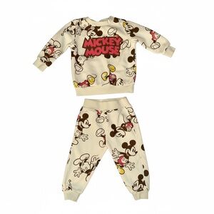 Disney Junior Mickey Mouse 2-Piece Sweatshirt & Jogger Set 18M Cotton Blend